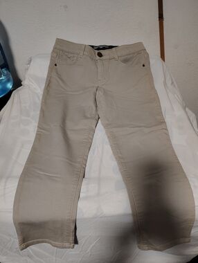 Wit & Wisdom Beige Pants with Branded Button